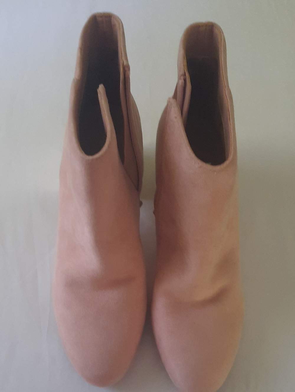 Women's Blush Pink Ankle Boots With Gold Heel